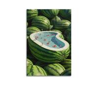 JIERUANYING Watermelon Pool Surreal Artistic Photography Wall Art, Creative Decor for Living Room And Study Artistic Wall Mural Modern Hanging Decor Poster24x36inch(60x90cm)