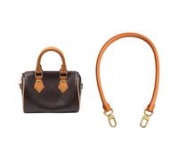 jiesinlov 27.5inches Vachetta Leather Shoulder Rolled Strap Replacement,Bags Strap for Soft Lucky Speedy 25 30 Handbags (Deep Beeswax)