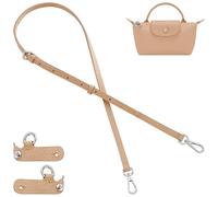 Jiesinlov Leather Bag Shoulder Strap Replacement Crossbody Adjustable Conversion Kit Fit for Mini Pouch(BEIGE)
