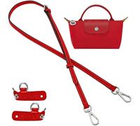 Jiesinlov Leather Bag Shoulder Strap Replacement Crossbody Adjustable Conversion Kit Fit for Mini Pouch(NEW-RED)