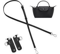 Jiesinlov Leather Bag Shoulder Strap Replacement Crossbody Adjustable Conversion Kit Fit for Mini Pouch(NEW-BLACK)