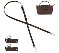 jiesinlov Mocha Leather Bag Shoulder Strap Replacement Crossbody Adjustable Conversion Kit Fit for Xs Mini Pouch Moka(NEW-MOCHA)