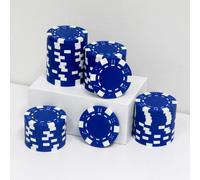 JIESITE 11.5 Gram Poker Chips ABS Monte Carlo Poker Chips Casino Grade Poker Chip for Texas Hold'em, Blackjack,Card Night Poker Games-Pack of 50 (Dark Blue)