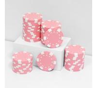 JIESITE 11.5 Gram Poker Chips ABS Monte Carlo Poker Chips Casino Grade Poker Chip for Texas Hold'em, Blackjack,Card Night Poker Games-Pack of 50 (Pink)
