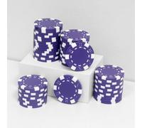 JIESITE 11.5 Gram Poker Chips ABS Monte Carlo Poker Chips Casino Grade Poker Chip for Texas Hold'em, Blackjack,Card Night Poker Games-Pack of 50 (Purple)