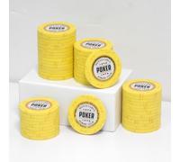JIESITE 14 Gram Clay Poker Chips Monte Carlo Poker Chips Casino Grade Poker Chip Blank Chips for Texas Hold'em, Blackjack Poker Games Pack of 50 Pieces (R Yellow)
