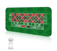 JIESITE Poker Table Top 71" X 36" Portable Roulette Table Mat Noise Reduction,with Carrying Bag and Roulette Balls for Roulette Games
