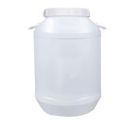 JIESOO 25L/50L/60L Water Bucket,Household Water Storage,Outdoor Food Grade Plastic Water Tank,Large Circular Camp Water Tank(White,25L)