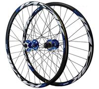 JIESOO 26/27.5/29 Inch MTB Wheelset Disc Brake Quick Release Mountain Bike Wheels ，Alloy Double Layer Rim Front and Rear Wheel for 7-12 Speed Cassette 32 Holes(Blue,29inch)