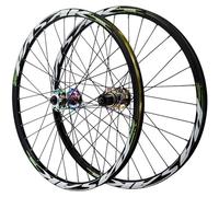 JIESOO 26/27.5/29 Inch MTB Wheelset Disc Brake Quick Release Mountain Bike Wheels Alloy Double Layer Rim Front And Rear Wheel for 7-12 Speed Cassette 32 Holes(Color,27.5inch)