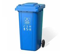 JIESOO 30L/50L/80L/100L/120L/240L Outdoor Garbage Cans With Lids and Wheels for Restaurants/Hospitals/Offices/Warehouses/Home(Blue,100L)