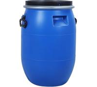 JIESOO Plastic Barrels, Food Grade Barrel with Lid, Drum,Agriculture Or Industrial, Multifunctional Shipping Container for Home Brewing(100L)