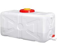 JIESOO Plastic Rectangular Water Tank 110L/160L/200L/310L HDPE Thickened Pure Outdoor Water Container(White,110L)