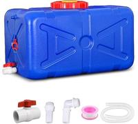 JIESOO Plastic Rectangular Water Tank 110L/160L/200L/310L HDPE Thickened Pure Outdoor Water Container(Blue,110L)