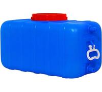 JIESOO Rain Barrels Blue Horizontal Square Water Storage Tank, Portable Bucket, Container Plastic Bucke,Outdoor Equipment Travel Multifunctional(100L)