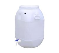 JIESOO Rain Barrels Camping Rain Barrel Plastic Water Storage Container with Faucet Food Grade Bucket for Safe & Storage，Shipping(White,50L)