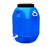 JIESOO Rain Barrels Camping Rain Barrel Plastic Water Storage Container with Faucet Food Grade Bucket for Safe & Storage，Shipping(Blue,50L)