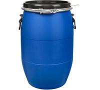 JIESOO Rain Barrels Large Water Storage Barrels/Water Tank,Multifunction Plastic Container Drum Keg, Open Top with Lid and Latch Ring for Shipping Air Tight Industrial(30L)