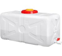 JIESOO Rain Barrels Outdoor Water Tank Thick Plastic Container, Multifunctional 50L/110L/200L/340L Storage, Horizontal Square(150L)