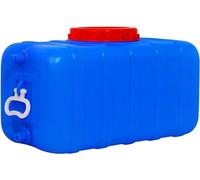 JIESOO Rain Barrels Water Storage Home Horizontal Tank Portable Camping Container with Faucet for Field Travel(100L)