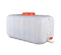 JIESOO Water Container Horizontal Square Water Storage Tank Large Capacity Water Tank 25L/50L/100L/150L/200L Thick Horizontal Water Tank Fermenter with Lid Food Grade Plastic Bucket(25L)