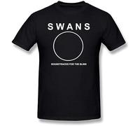 jietu The Swans Band Printed Tee Graphic T-Shirt Funny Shirt for Mens Black