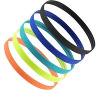 Jieunnxx 5-piece sports headband, suitable for boys, elastic sports headband anti slip, thin football headband, running headband, sweatband, suitable for children, women and girls
