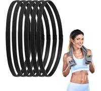 Jieunnxx 6-piece, non slip headband, elastic silicone grip sports headband, thick non slip elastic sports headband, elastic headband, suitable for exercise, yoga, makeup, runni