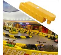 Jievmrs 2/3 /4/5 Pcs Go Kart Track Fence, Amusement Park Bumper Car Racing Track Barrier, Children's Activities/Construction Lot Safety Protectiive Runway(Yellow 1 Pc,Large)
