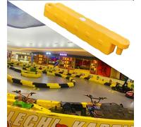 Jievmrs 2/3 /4/5 Pcs Go Kart Track Fence, Amusement Park Bumper Car Racing Track Barrier, Children's Activities/Construction Lot Safety Protectiive Runway(Yellow 5 Pcs,Small)
