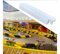 Jievmrs 2/3 /4/5 Pcs Go Kart Track Fence, Amusement Park Bumper Car Racing Track Barrier, Children's Activities/Construction Lot Safety Protectiive Runway(White 3 Pcs,Small)