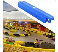 Jievmrs 2/3 /4/5 Pcs Go Kart Track Fence, Amusement Park Bumper Car Racing Track Barrier, Children's Activities/Construction Lot Safety Protectiive Runway(Blue 3 Pcs,Small)