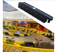 Jievmrs 2/3 /4/5 Pcs Go Kart Track Fence, Amusement Park Bumper Car Racing Track Barrier, Children's Activities/Construction Lot Safety Protectiive Runway(Black 4 Pcs,Small)