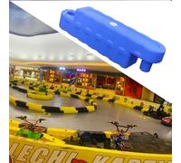 Jievmrs 2/3 /4/5 Pcs Go Kart Track Fence, Amusement Park Bumper Car Racing Track Barrier, Children's Activities/Construction Lot Safety Protectiive Runway(Blue 3 Pcs,Large)