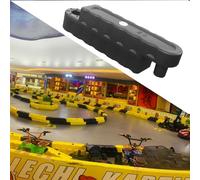 Jievmrs 2/3 /4/5 Pcs Go Kart Track Fence, Amusement Park Bumper Car Racing Track Barrier, Children's Activities/Construction Lot Safety Protectiive Runway(Black 2 Pcs,Large)