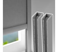 Jievmrs 46 52 58 60 70 72 Inch Light Blocking Strips, U-Shaped Side Rail Track for Blackout Roller Blinds, Home Theaters/Hotel/Nursery Light Blockers(Gray 2pcs,75cm/29.5inch/2.4ft)