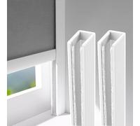 Jievmrs 46 52 58 60 70 72 Inch Light Blocking Strips, U-Shaped Side Rail Track for Blackout Roller Blinds, Home Theaters/Hotel/Nursery Light Blockers(White 2pcs,140cm/55.1inch/4.6ft)