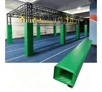Jievmrs 72" Tall Pole Padding Full Wrap for Basement Gym, Thick Foam Protector Cushion for Square Column, All Weather Basketball Hoop Goal Safety Pads(Green,10"x10"(25x25cm))