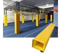 Jievmrs 72" Tall Pole Padding Full Wrap for Basement Gym, Thick Foam Protector Cushion for Square Column, All Weather Basketball Hoop Goal Safety Pads(Yellow,10"x10"(25x25cm))