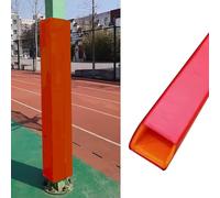 Jievmrs 72in / 6ft Tall Basketball Pole Pad Cushion, 4x4 6x6 8x8 Square Post Protector Padding for Basement, Garage Pillar Wrap Around Collision Barrier(Red,25x25cm(10x10))