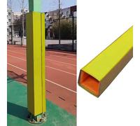 Jievmrs 72in / 6ft Tall Basketball Pole Pad Cushion, 4x4 6x6 8x8 Square Post Protector Padding for Basement, Garage Pillar Wrap Around Collision Barrier(Yellow,25x25cm(10x10))