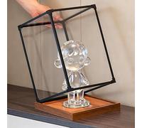 Jievmrs Clear Acrylic Display Case for Collectibles, 6" 10" 14" 18" 24" Tall Figurines Organizer Box with Dustproof Cover, Stackable Plastic Organizer Cabinet(55x55x55cm(22"x22"x22"))