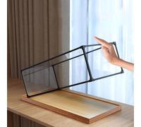 Jievmrs Display Case Plastic Showcase Box with Wooden Base, Acrylic Storage Cabinet for Organizer Treats/Food, Memorabilia/Block/Figures Storage Display Case(25x35x25cm(10"x12"x10"))