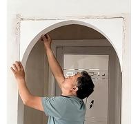 Jievmrs DIY Arch Doorway Molding Kit for Interior, Precurved Foam Arch Half Circle Trim Corner, Universal Premade Arch Door Kit for Corridor/Hallway(20x20x20cm/7.9x7.9x7.9)