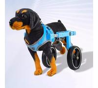 Jievmrs Dog Wheelchair 2 Wheels Dog Cart for Back Legs, Light Weight Doggy Mobility Aid with Belt & Reflective Strips，support Hind Leg Brace for Handicapped Pet(Small)
