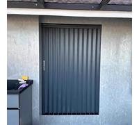 Jievmrs Folding Door Retractable Folding Door with Aluminum Frame & Panel, Gray Accordion Sliding Door 75 Inches High, Foldable Interior Door Locking Security Gate(32x75in(81x190.5cm))