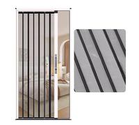 Jievmrs Folding Door Ventilated Accordion Door with Frame & Steel Mesh, Aluminum Folding Folding Sliding Door Hardware Kit, Foldable Telescopic Screen Door for Interior(White,49x80in(124x203cm))