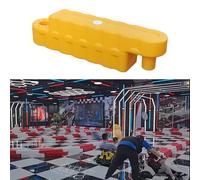 Jievmrs Go Kart Racing Track Fence with Water Inlet, Adult Go Kart/Kid Bumper Car Track Barrier for Driveway, Amusement Parks/Team Games Race Lane(Yellow 1 Pc,Large)