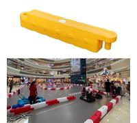 Jievmrs Go Kart Track Barrier Bumper Car Racing Track, Plastic Go Kart Runway Water-Filled Fence, Indoor Amusement Park/Outdoor Street Kid Bumper Car Track(Yellow,Small)