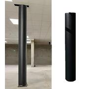 Jievmrs Indoor Pole Padding Wrap for Round Pole, 90 120 150 180cm Tall Basketball Hoop Protector, Black Foam Pad Cover for Garage Pillar/Outdoor Metal Post(H-6ft/180cm,Dia-10 (25cm))